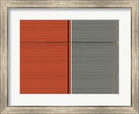Framed Grey And Brown