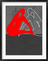 Red Woman Framed Print