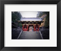 Framed Red Gates And Temple