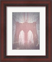 Framed Brooklyn Bridge Red
