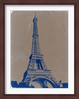 Framed Eiffel Tower Blue
