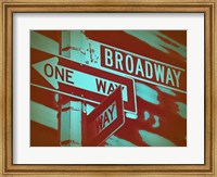 Framed New York Broadway Sign