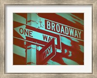 Framed New York Broadway Sign