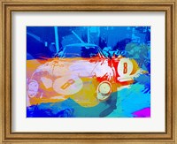 Framed BMW Before Race Watercolor