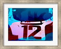 Framed Racing Number 12 Watercolor