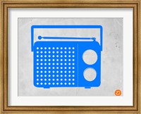 Framed Blue Transistor Radio