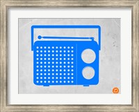 Framed Blue Transistor Radio