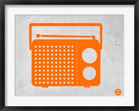 Framed Orange Transistor Radio