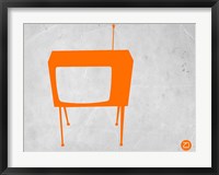 Framed Orange TV Vintage