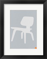 Framed Eames White Plywood Chair