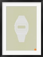 Framed White Electronic Watch