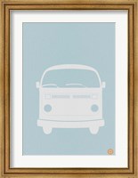 Framed VW Bus Blue
