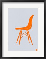 Framed Orange Eames Chair
