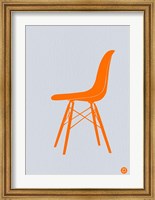 Framed Orange Eames Chair