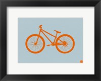 Framed Orange Bicycle