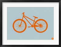 Framed Orange Bicycle