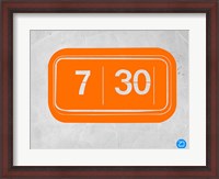 Framed Orange Alarm Clock