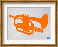 Framed Orange Tuba