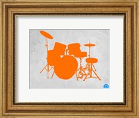 Framed Orange Drum Set