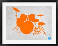 Framed Orange Drum Set