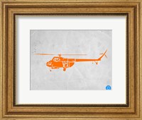 Framed Orange Helicopter