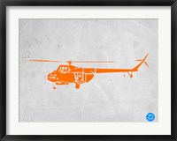 Framed Orange Helicopter