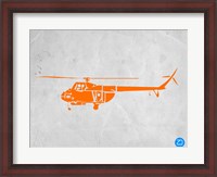 Framed Orange Helicopter