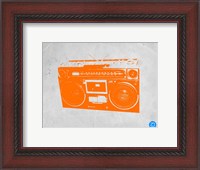 Framed Orange Boom Box