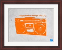 Framed Orange Boom Box