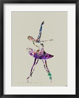 Ballerina Watercolor 4A Framed Print