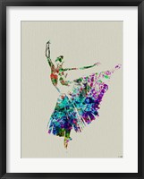 Ballerina Watercolor 5 Framed Print