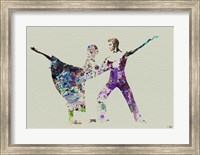 Framed Ballet Watercolor 2A