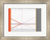 Framed Abstract Orange and White
