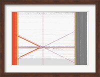 Framed Abstract Orange and White