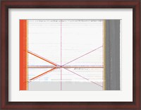 Framed Abstract Orange and White