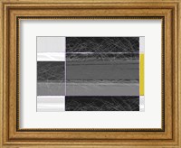 Framed Abstract Grey and Yellow
