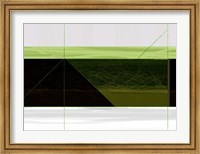 Framed Abstract Green Geometric