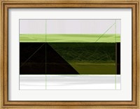 Framed Abstract Green Geometric