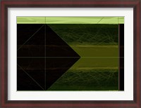Framed Abstract Green Cone