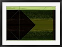 Framed Abstract Green Cone