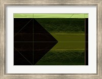 Framed Abstract Green Cone