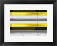 Framed Abstract Yellow Parallels