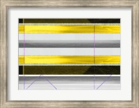 Framed Abstract Yellow Parallels