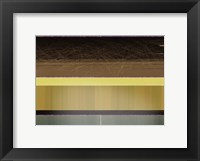 Framed Abstract Yellow and Brown Parallels