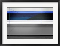 Framed Abstract Grey and Blue