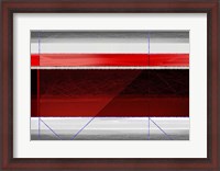 Framed Abstract Red and Brown