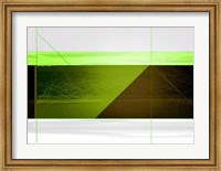 Framed Abstract Brown and Green