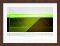 Framed Abstract Brown and Green