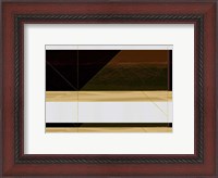 Framed Abstract  Brown and White