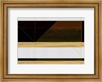Framed Abstract  Brown and White